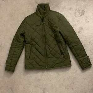 Polo by Ralph Lauren water repellant olive green quilted jacket. Size M